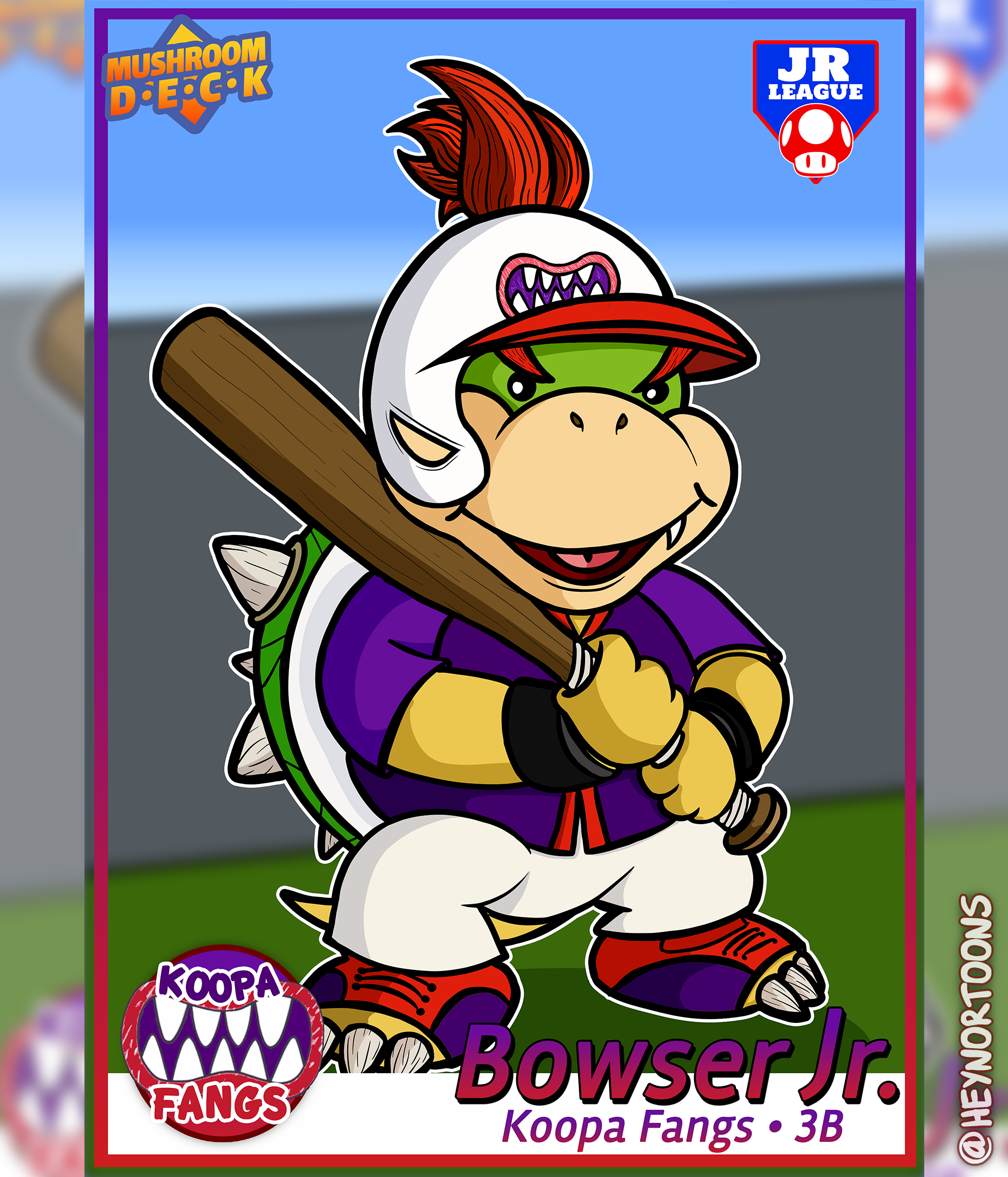 Bowser Jr. Baseball Card