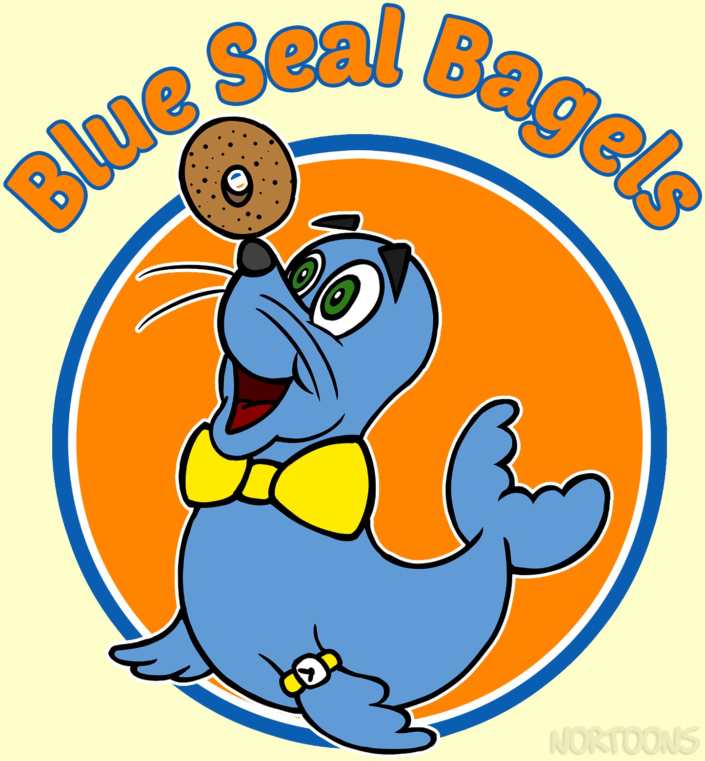 Blue Seal Bagels Logo - Buster the Seal